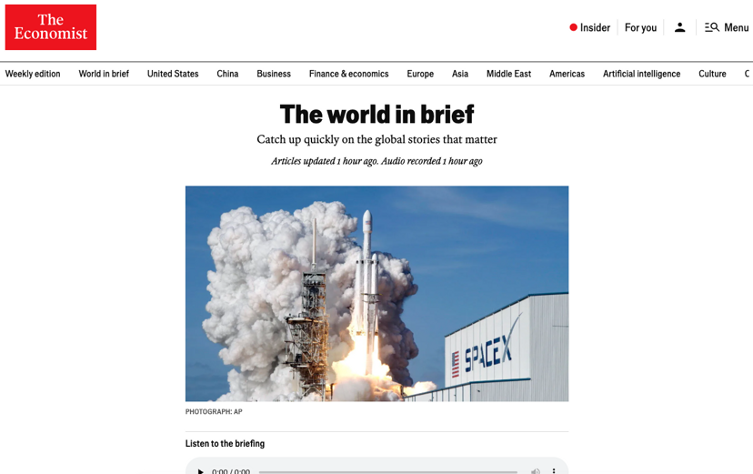 The World in Brief